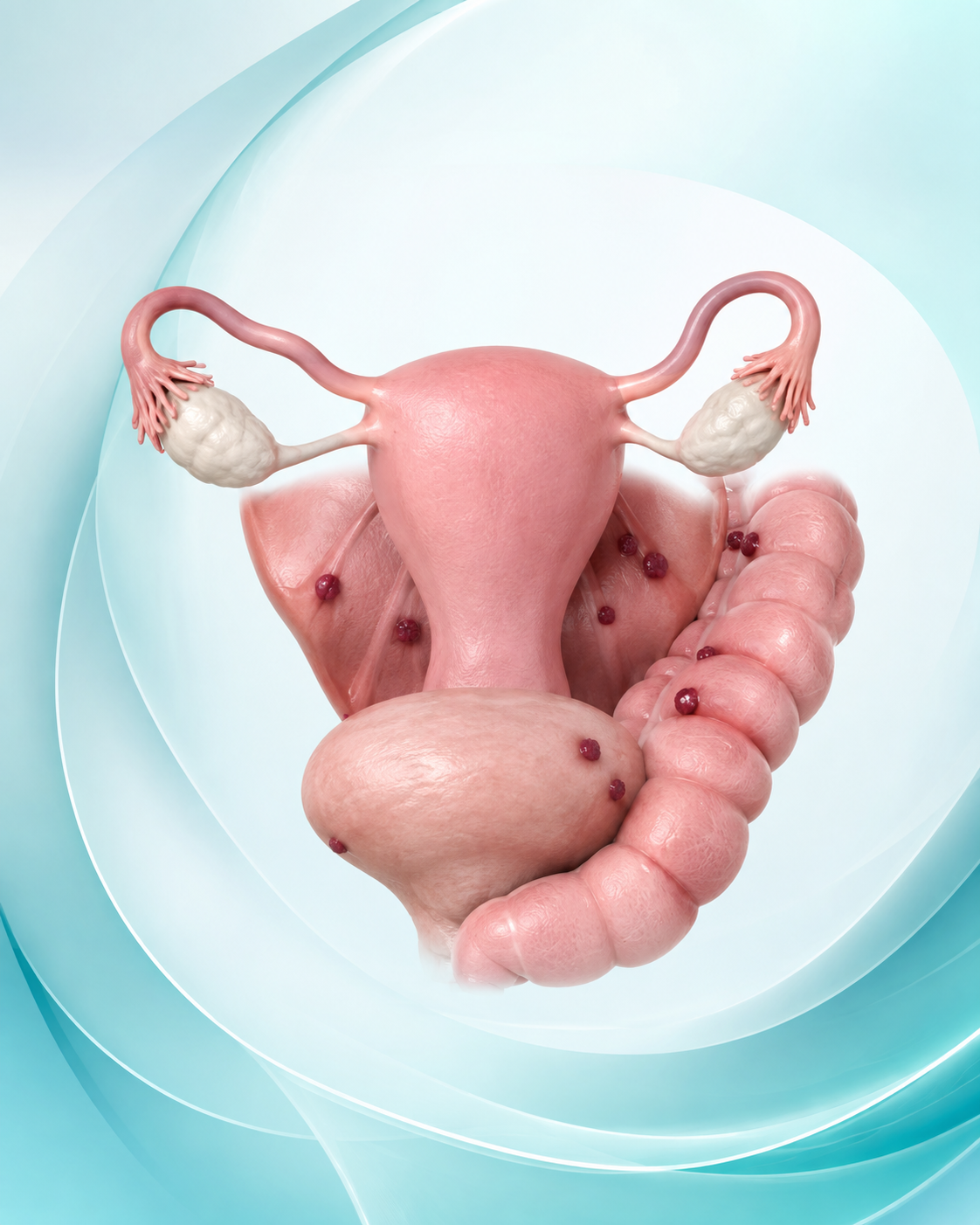 Derin endometriozis odaklarını gösteren temsili tıbbi görsel