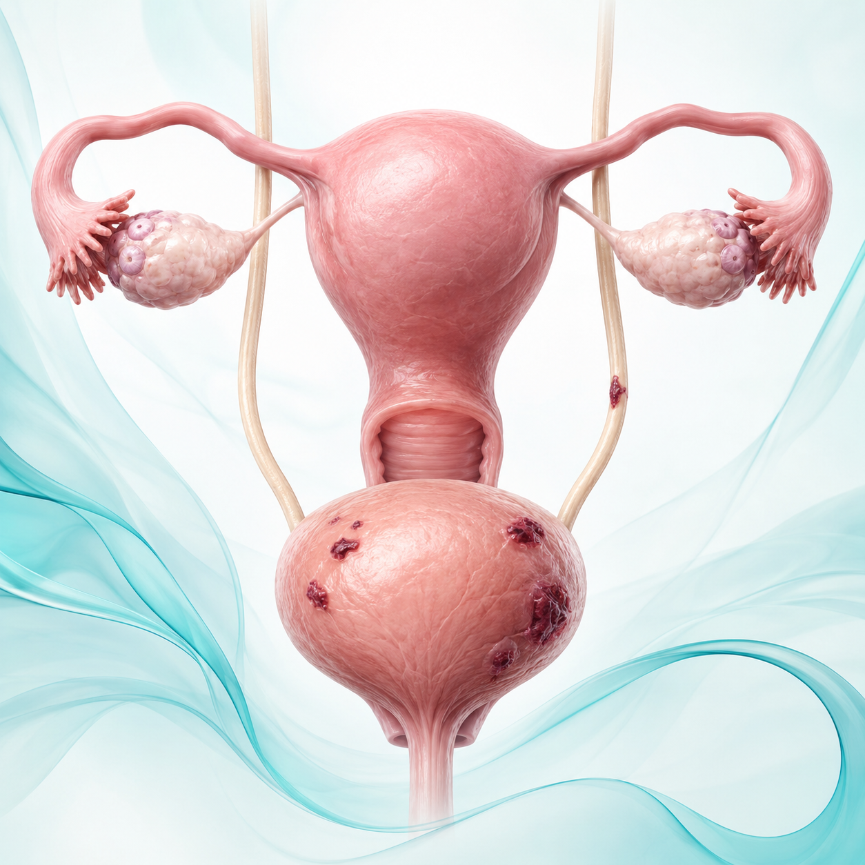 Mesane endometriozisi odaklarını gösteren temsili tıbbi görsel